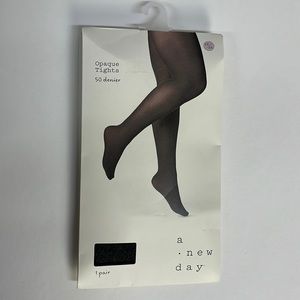 A new day Opaque tights. Heather Gray color. Size 1X/2X. 1664